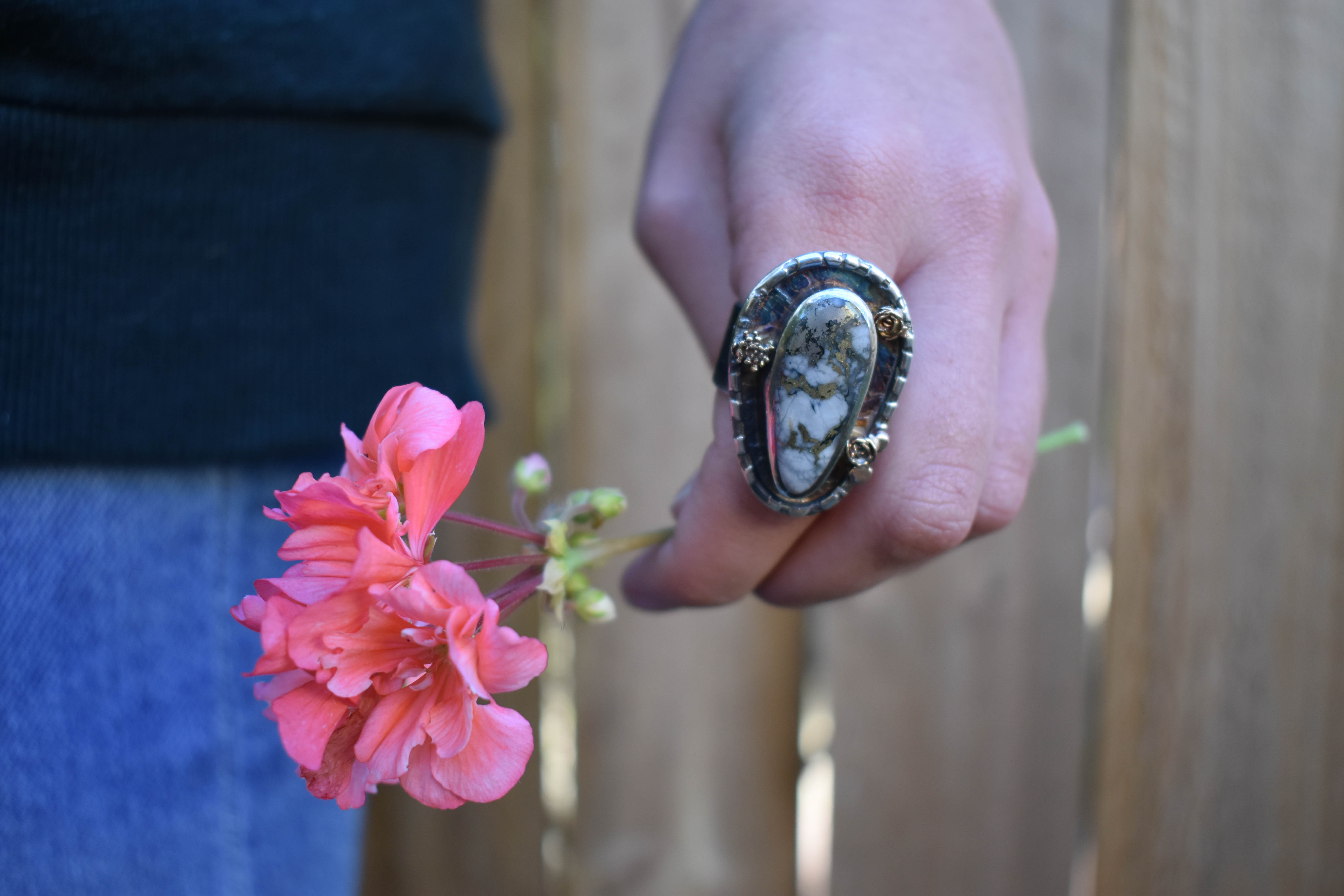 Josephine, handmade silver ring
